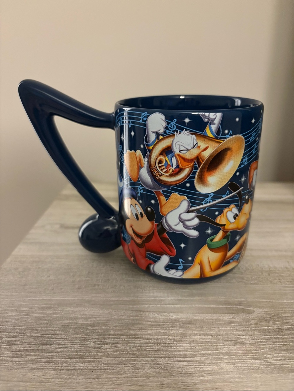 Disney Souvenir Mug 2016 Music Magic Memories Mickey Goofy Pluto Collectible